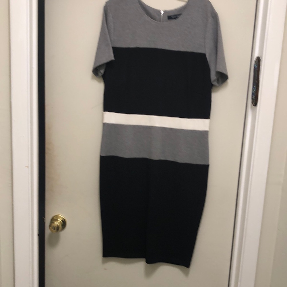 Colorblock Gray and Black Dress